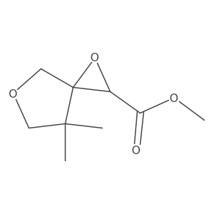 Methyl 7,7-dimethyl-1,5-dioxaspiro[2.4]heptane-2-carboxylate结构式