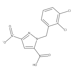 1-(2,3-Dichlorobenzyl)-3-nitro-1H-pyrazole-5-carboxylic acid Structure