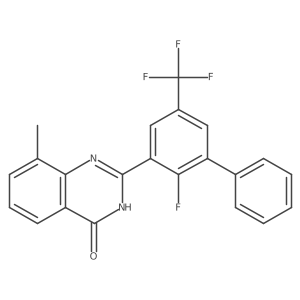2-(2-Fluoro-5-(trifluoromethyl)-[1,1-biphenyl]-3-yl)-8-methylquinazolin-4(3h)-one Structure