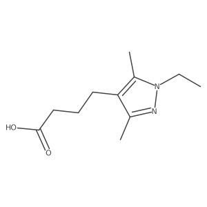 4-(1-ethyl-3,5-dimethyl-1H-pyrazol-4-yl)butanoic acid结构式
