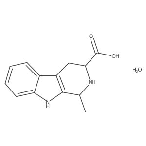 1-Methyl-2,3,4,9-tetrahydro-1H-pyrido[3,4-b]indole-3-carboxylic acid hydrate Structure