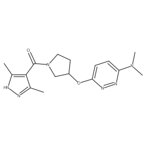 (3,5-dimethyl-1H-pyrazol-4-yl)(3-((6-(dimethylamino)pyridazin-3-yl)oxy)pyrrolidin-1-yl)methanone Structure