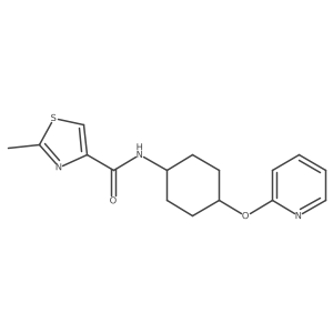 2-methyl-N-((1r,4r)-4-(pyridin-2-yloxy)cyclohexyl)thiazole-4-carboxamide Structure
