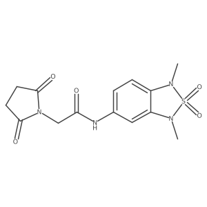 N-(1,3-dimethyl-2,2-dioxido-1,3-dihydrobenzo[c][1,2,5]thiadiazol-5-yl)-2-(2,5-dioxopyrrolidin-1-yl)acetamide结构式