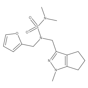 {[(furan-2-yl)methyl]({1-methyl-1H,4H,5H,6H-cyclopenta[c]pyrazol-3-yl}methyl)sulfamoyl}dimethylamine结构式