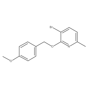 3-Bromo-2-((4-methoxybenzyl)oxy)-6-methylpyridine Structure
