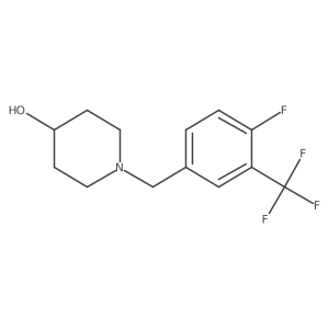 1-(4-Fluoro-3-(trifluoromethyl)benzyl)piperidin-4-ol结构式