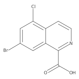 7-Bromo-5-chloroisoquinoline-1-carboxylic acid结构式