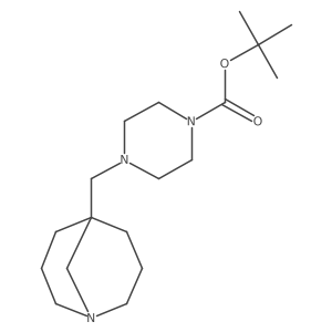 tert-Butyl 4-({1-azabicyclo[3.3.1]nonan-5-yl}methyl)piperazine-1-carboxylate结构式