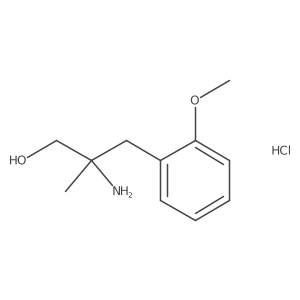2-Amino-3-(2-methoxyphenyl)-2-methylpropan-1-ol hydrochloride Structure