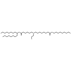 Nonyl 8-((6-(heptadecan-9-yloxy)-6-oxohexyl)(2-hydroxyethyl)amino)octanoate结构式