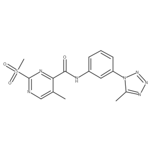 2-methanesulfonyl-5-methyl-N-[3-(5-methyl-1H-1,2,3,4-tetrazol-1-yl)phenyl]pyrimidine-4-carboxamide Structure