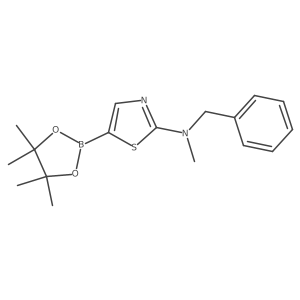 2-(Benzyl(methyl)amino)thiazole-5-boronic acid pinacol ester Structure