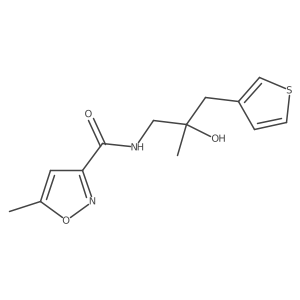 N-[2-hydroxy-2-methyl-3-(thiophen-3-yl)propyl]-5-methyl-1,2-oxazole-3-carboxamide Structure