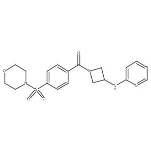 N-{1-[4-(morpholine-4-sulfonyl)benzoyl]azetidin-3-yl}pyrimidin-4-amine结构式