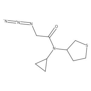 2-azido-N-cyclopropyl-N-(tetrahydrothiophen-3-yl)acetamide结构式