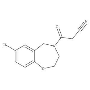 3-(7-chloro-2,3-dihydrobenzo[f][1,4]oxazepin-4(5H)-yl)-3-oxopropanenitrile结构式