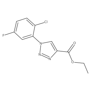 ethyl 1-(2-chloro-5-fluorophenyl)-1H-1,2,3-triazole-4-carboxylate结构式