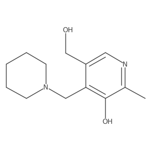 5-(Hydroxymethyl)-2-methyl-4-(piperidin-1-ylmethyl)pyridin-3-ol结构式