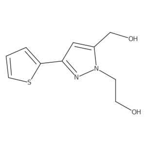 2-(5-(hydroxymethyl)-3-(thiophen-2-yl)-1H-pyrazol-1-yl)ethan-1-ol Structure