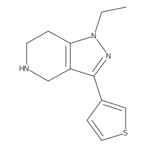1-ethyl-3-(thiophen-3-yl)-4,5,6,7-tetrahydro-1H-pyrazolo[4,3-c]pyridine结构式
