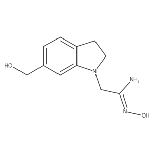 (Z)-N'-hydroxy-2-(6-(hydroxymethyl)indolin-1-yl)acetimidamide Structure