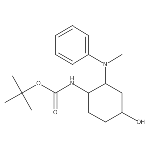 tert-butyl N-{4-hydroxy-2-[methyl(phenyl)amino]cyclohexyl}carbamate Structure