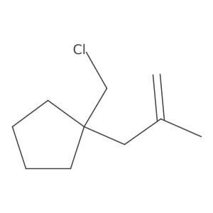 1-(Chloromethyl)-1-(2-methylprop-2-en-1-yl)cyclopentane结构式