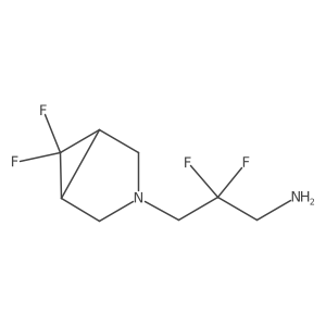 3-{6,6-Difluoro-3-azabicyclo[3.1.0]hexan-3-yl}-2,2-difluoropropan-1-amine结构式