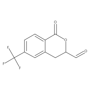 1-oxo-6-(trifluoromethyl)-3,4-dihydro-1H-2-benzopyran-3-carbaldehyde Structure