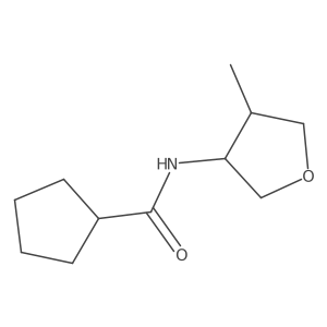 N-(4-methyloxolan-3-yl)cyclopentanecarboxamide结构式