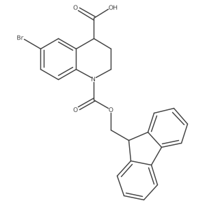1-(((9H-Fluoren-9-yl)methoxy)carbonyl)-6-bromo-1,2,3,4-tetrahydroquinoline-4-carboxylic acid Structure