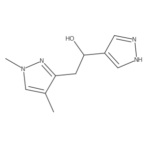 2-(1,4-dimethyl-1H-pyrazol-3-yl)-1-(1H-pyrazol-4-yl)ethan-1-ol Structure