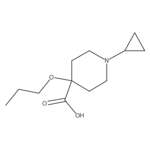 1-Cyclopropyl-4-propoxypiperidine-4-carboxylic acid结构式