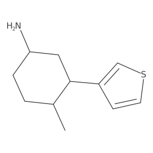 4-Methyl-3-(thiophen-3-yl)cyclohexan-1-amine Structure