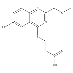 3-{[6-Chloro-2-(methoxymethyl)quinazolin-4-yl]sulfanyl}propanoic acid结构式