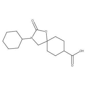 3-Cyclohexyl-2-oxo-1-oxa-3-azaspiro[4.5]decane-8-carboxylic acid结构式