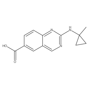 2-[(1-Methylcyclopropyl)amino]quinazoline-6-carboxylic acid结构式