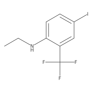 N-Ethyl-4-iodo-2-(trifluoromethyl)aniline结构式