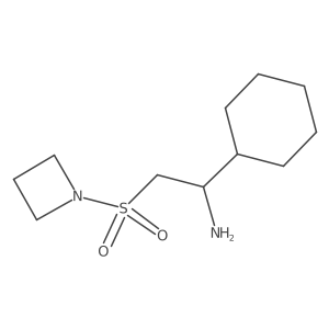2-(Azetidine-1-sulfonyl)-1-cyclohexylethan-1-amine结构式