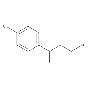 3-(4-Chloro-2-methylphenyl)-3-fluoropropan-1-amine Structure