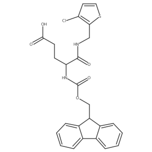 4-{[(3-chlorothiophen-2-yl)methyl]carbamoyl}-4-({[(9H-fluoren-9-yl)methoxy]carbonyl}amino)butanoic acid结构式