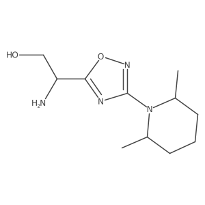 2-Amino-2-[3-(2,6-dimethylpiperidin-1-yl)-1,2,4-oxadiazol-5-yl]ethan-1-ol Structure