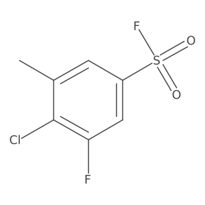 4-Chloro-3-fluoro-5-methylbenzene-1-sulfonyl fluoride结构式