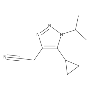 2-[5-cyclopropyl-1-(propan-2-yl)-1H-1,2,3-triazol-4-yl]acetonitrile Structure