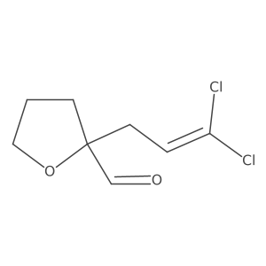 2-(3,3-Dichloroprop-2-en-1-yl)oxolane-2-carbaldehyde结构式