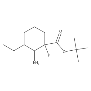 Tert-butyl 2-amino-3-ethyl-1-fluorocyclohexane-1-carboxylate结构式