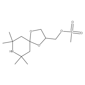 {7,7,9,9-Tetramethyl-1,4-dioxa-8-azaspiro[4.5]decan-2-yl}methyl methanesulfonate Structure