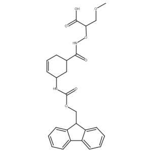 2-({[5-({[(9H-fluoren-9-yl)methoxy]carbonyl}amino)cyclohex-3-en-1-yl]formamido}oxy)-3-methoxypropanoic acid Structure