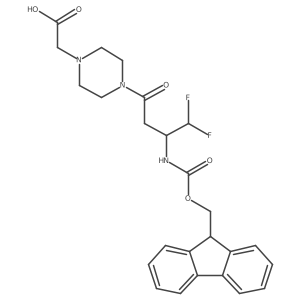 2-{4-[3-({[(9H-fluoren-9-yl)methoxy]carbonyl}amino)-4,4-difluorobutanoyl]piperazin-1-yl}acetic acid Structure